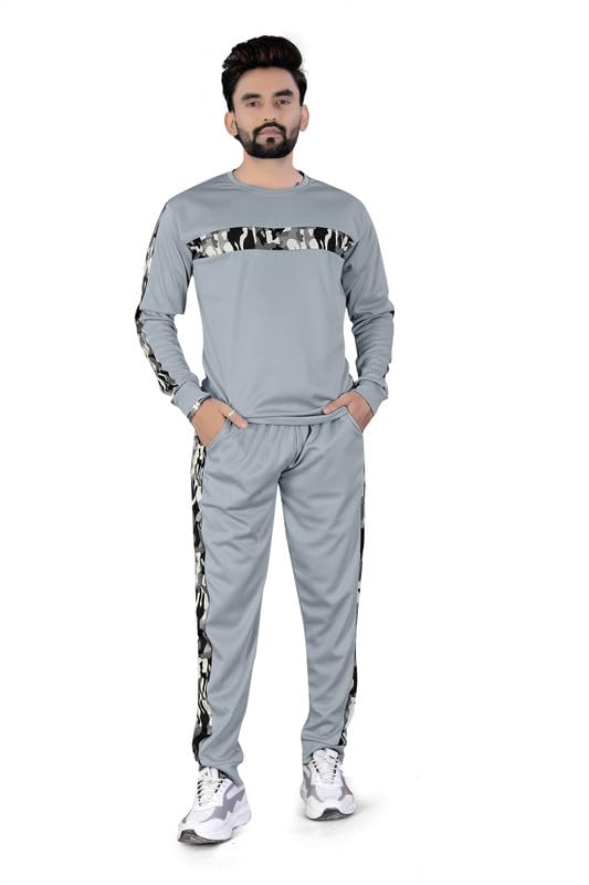 Stylish Men’s Tracksuit – Nylon Full Sleeve-nightsuit-Army BLACK-C1-P3-picture-31