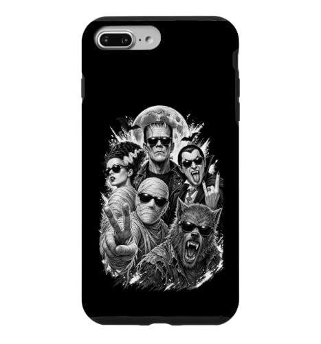 Image of Funny Vintage 90s Halloween Frankenstein Monsters Selfie Art Case for iPhone 7 Plus/8 Plus