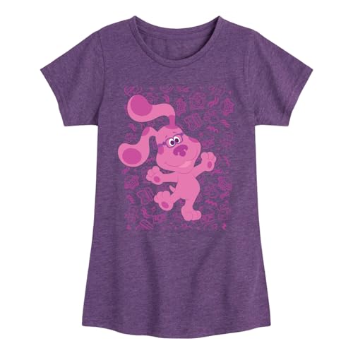 Blue's Clues & You! Hybrid Apparel Magenta Excited - Toddler & Youth Girls Short Sleeve Graphic T-Shirt