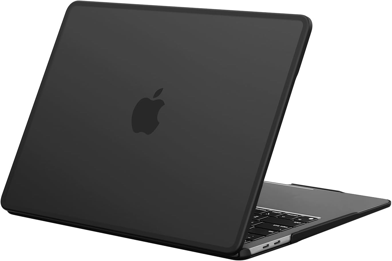 BlueSwan Anti-Cracking Hard Shell Case Compatible with MacBook Air 13 inch, M1 Chip 2018-2021 Model A2337 A2179 A1932, Anti-Fingerprint Soft TPU Bumper, Frosted Black