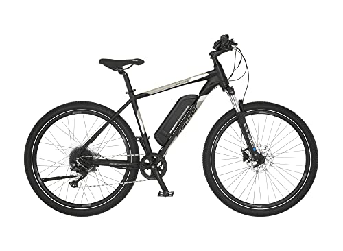 Fischer Montis Em 1726 Hombre y Mujer, 48 cm, Motor Trasero 45 NM, batería 48 V, Bicicleta de montaña eléctrica, Negro, 48cm-557Wh