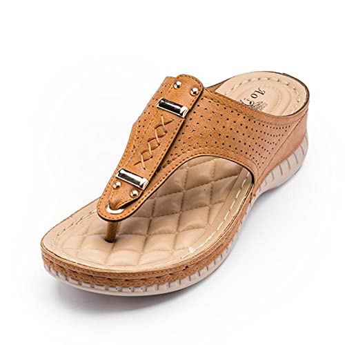 qmj Chanclas de Verano para Mujer Chanclas Antideslizantes Cuñas Sandalias Zapatillas Casual Sandalia Cover