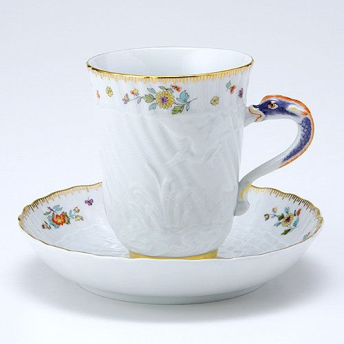 Amazon｜マイセン(MEISSEN) スワン コーヒーカップソーサー 397152 