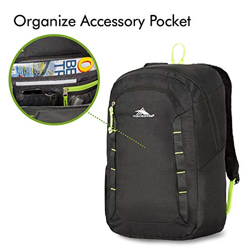 High Sierra AT8 Wheeled Carry-On with Pack-N-Go Backpack, Black/Zest