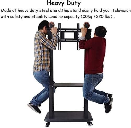 Soporte móvil para TV con ruedas y estantes ajustables miniatura 5