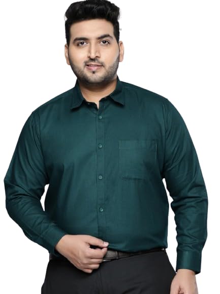 Big & Tall Cotton Blend Shirt for Men | Plus Size -Stylish Casual Outfit-rs_ps_Green_Shirt_21_P