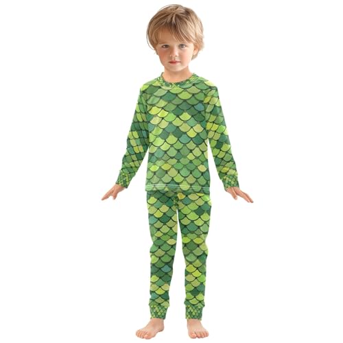 senya Green Dragon Scales A Pajamas Set Long Sleeve Soft Cotton Sleepwear 2 Piece3