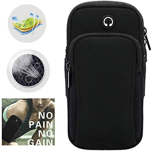 Aminery Sport Waist Bag for Man/Women, Running Belt Waist Pack Black (Black-2)