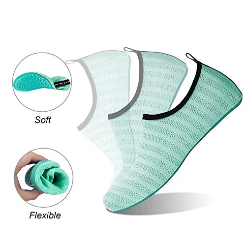 Image of WateLves Water Shoes for Womens Mens Barefoot Quick-Dry Aqua Socks for Beach Swim Surf Yoga Exercise New Translucent Color Soles