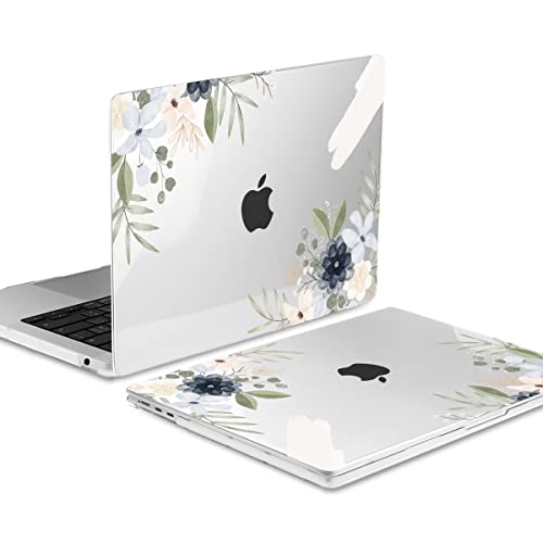 Image of MEEgoodo Case for M5 /M4 /M3 /M2 MacBook Air 13 inch 2026 2025 2024 2022, Fit Model A3449 /A3240 /A3113 /A2681, Case Compatible with MacBook Air 13.6-inch, Vintage Floral