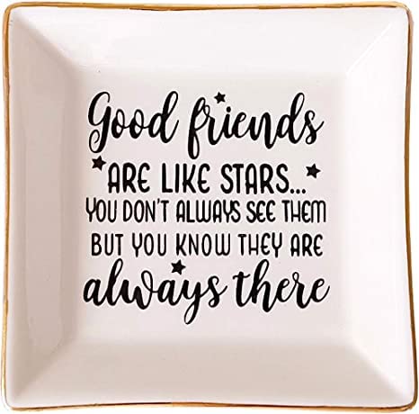 Titanape Friendship Gifts for Women Trinket Dish Personalised Birthday Gifts for Women, Special Friends Gift Leaving Gift for Her Colleague Best Friends Sister Christmas Galentines Present