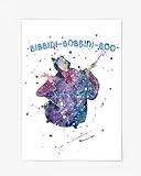 Fairy Godmother Magic Words Bibbidi Bobbidi Boo Quote Prints, Watercolor, Nursery Wall Poster, Holiday Gift, Kids and Children Artworks, Digital Art, Intended for Cinderella