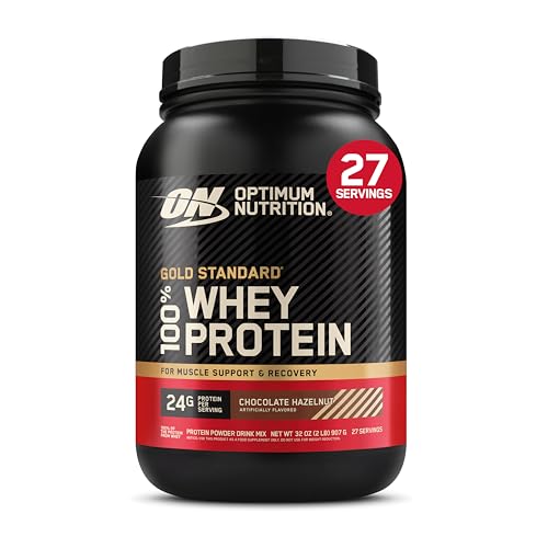 Optimum Nutrition Gold Standard 100% Whey Protein Powder, Chocolate Hazelnut, 2 Pound (Packaging May Vary) - image 1