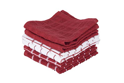 Ritz 100% Terry Cotton, Highly Absorbent Dish Cloth Set, 12” x 12”, 6-Pack