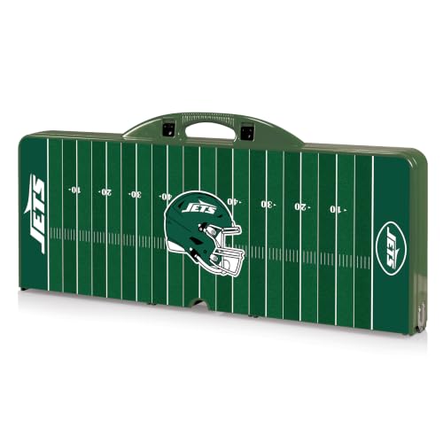 Image of Picnic TIME NFL Football Field Folding Picnic Table, Camping Table, Outdoor Table with Umbrella Hole