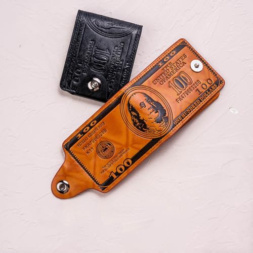 1pcs Men's Dollar Wallet One Hundred Dollar Short Wallet 100 Bill Wallet Cool Men Wallet Money Wallet. (Black)4