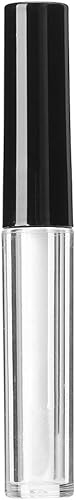 Tbest Lip Glosses,1.L Small Lip Gloss Tube Lip Oil Tube Al Size Small Bottle Dispeng Tube Electroplated Black 50pcs