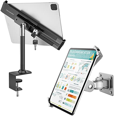 Abovetek Th-518B Anti Theft Locking Tablet Stand Holder Bundle With Th-248S 360/320 Pos Swivel & Lockable Tablet Wall Mount - Fits 7 To 11 Inch Tablets #TOP28