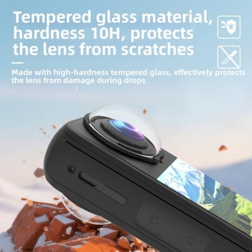Protector de lente de vidrio antiara&ntilde;azos impermeable dise&ntilde;ado para Insta360 X4 6