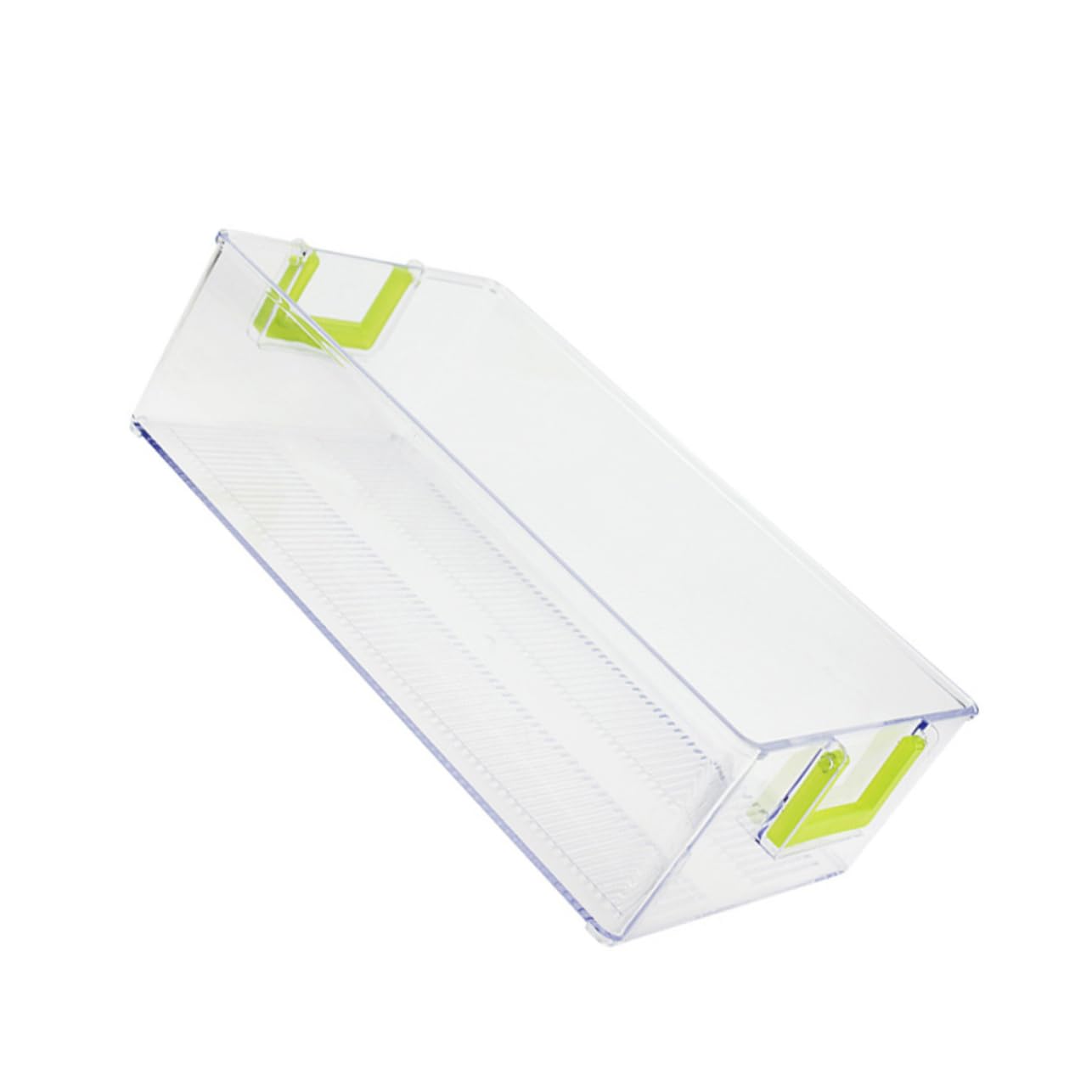 Mikinona 1pc Refrigerator Organizer Bin Transparent Fridge Storage Box for Fruits and Beverages Toughness Space-saving Design for Kitchen Storage