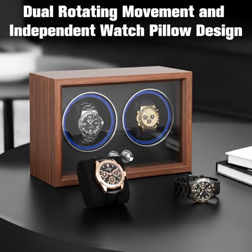 Caja de carga doble para relojes automáticos con modos de rotación configurables 4
