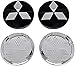 4 Pièces Voiture Cache-Moyeux pour Mitsubishi ASX Ralliart Outlander Lancer Pajero Eclipse,60mm, Avec Logo Capuchons de Centre Moyeu Autocollants Accessoires Antirouille