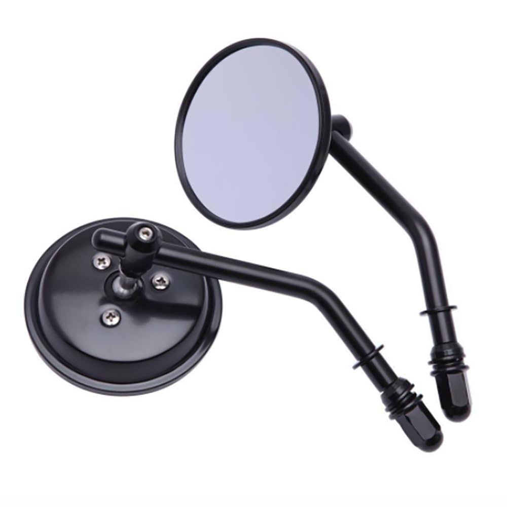 Espejos retrovisores de aluminio negro ajustables para motos Softail XL y Road Glide Ultra