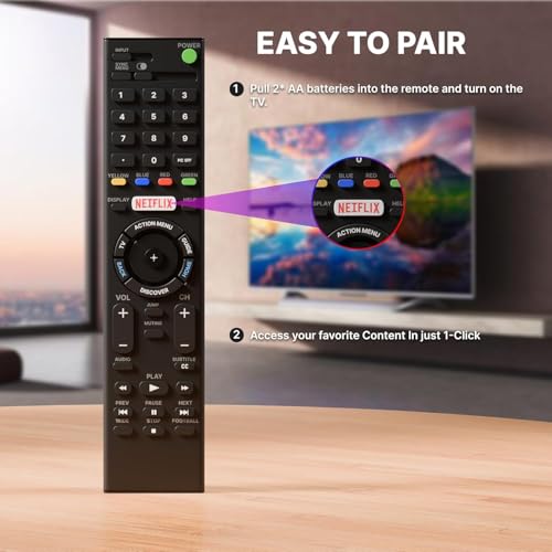 Image of ZdalaMit Original Remote Control Compatible with Sony Bravia TV Remote Control URC 153 Fit for Smart LCD LED UHD OLED QLED 4K Android Televison & All Sony TV's with Hot Keys