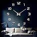 FASHION in THE CITY 3D DIY Mirror Surface Wall Clock Large Size Wall Decorative Clocks Silent Non Ticking Movement Clock Hands (Silver)