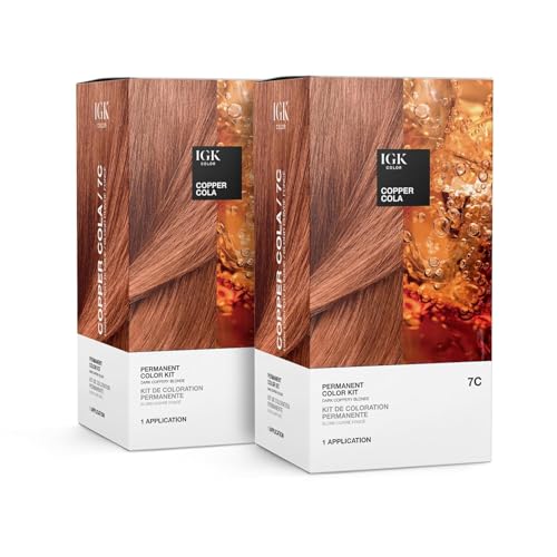 IGK Permanent Hair Color Kit 7C Copper Cola