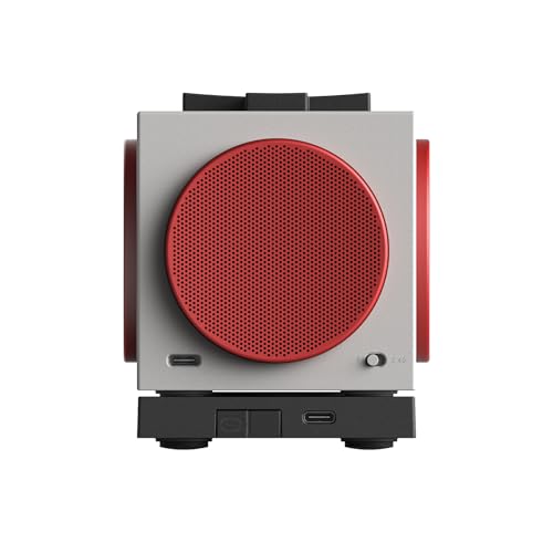 Image of 8BitDo Retro Cube 2 Speaker, Portable Bluetooth Speaker with Stereo Sound, Wireless Charging Dock, Bluetooth 5.3 /2.4G /Wired USB Connections - N Edition
