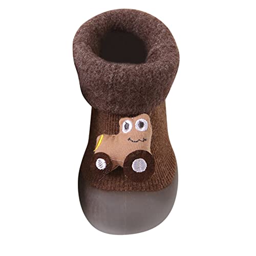 Baby Gummischuhe Mit Sohle - Rote Stricken Pantoffeln Für Kleinkinder 22-23cm
