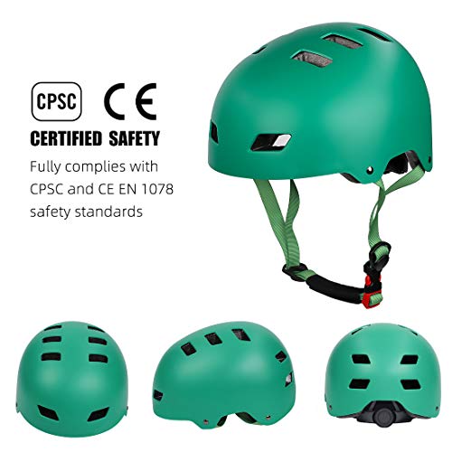 image for LANOVAGEAR Skateboard Helmet for Kids Youth & Adults with Two Removabl