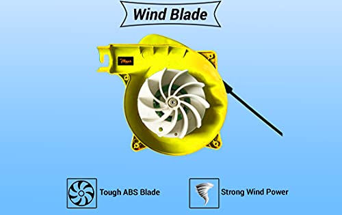 Image of Hillgrove Yellow 800W-18000RPM Electric Air Blower and Suction Dust Cleaner for AC /Computer /Home with Air Blower Machine Gun Dust Cleaning Forward Curved Air Blower (Corded Vacuum)