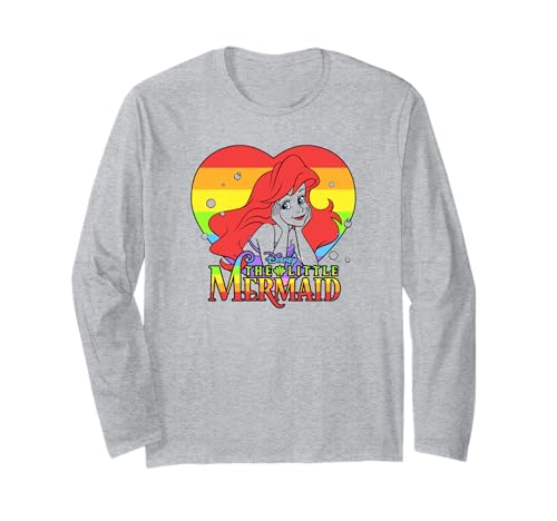 T-shirt La Petite Sirène Disney arc-en-ciel manches longues haut femme imprimé multicolore