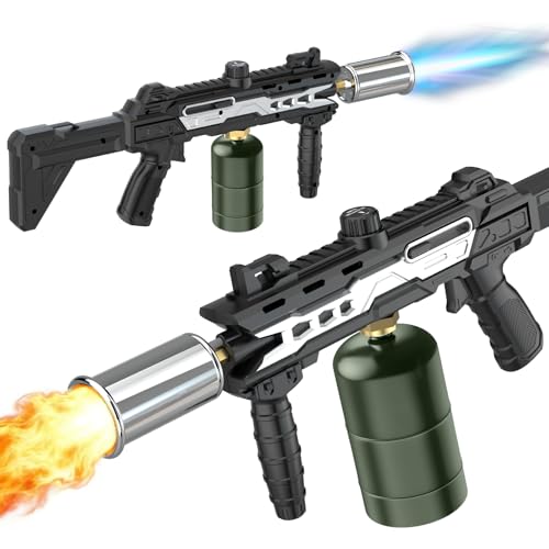 FITNOVO Powerful Propane Torch Gun with Adjustable Flame, Flamethrower Blow Torch for Cooking Searing Steak, BBQ Grill Charcoal Lighter, Campfire Starter, Weed Burner – Welding (Tank Not Included)