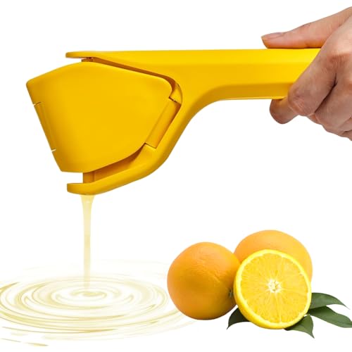 FrostyFlair exprimidor de limones, exprimidor manual de jugo y cítricos, prensa de mano para limones y naranjas, muy resistente, fácil de usar, exprimidor de limón para jugo fresco