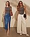 Arach&Cloz 2025 Womens Wool Blend Tank Tops Summer Fall Sleeveless Vest Crew Neck Soft Sweater Cute Fashion Dressy Business Casual Outfits Knit Trendy Work Teacher Clothes Coffee S