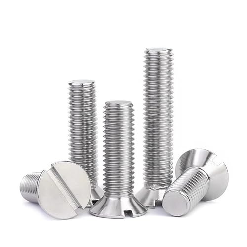 Vis à tête fraisée fendue M8 GB68 pour réparer sans relief gênant inox 304