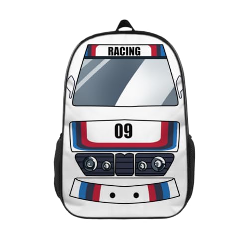 Racingcar Backpack 17 inch Cartoon Racingcar Backpack Large Capacity