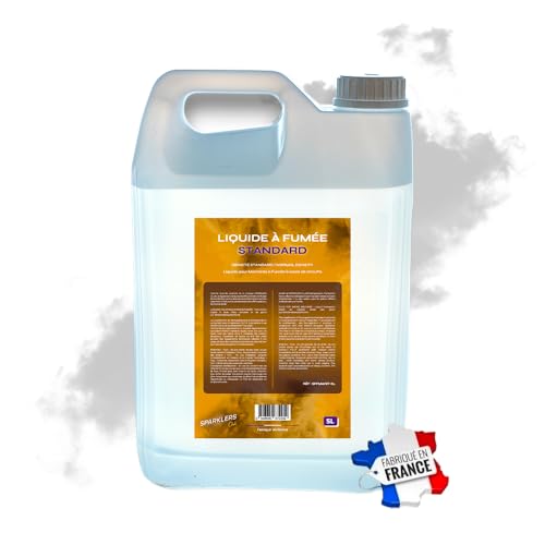 SPARKLERS Club Líquido de Humo Estándar 5 Litros para Máquina de Humo Calidad Hecho en Francia, Fácil de usar, ideal para fiestas de DJ, caudal superior reciclable