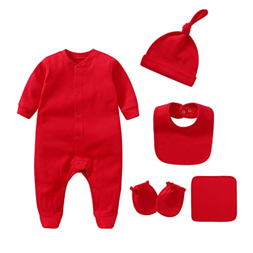 Image of IADOER Baby Unisex Baby Cotton Layette Set Gift for Baby Boys Girls Accessories Set Newborn Essentials 0-12 Months