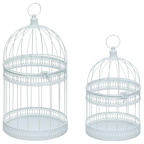 Hogar y Mas JAULAS Decorativas METÁLICAS BASSIC Set DE 2