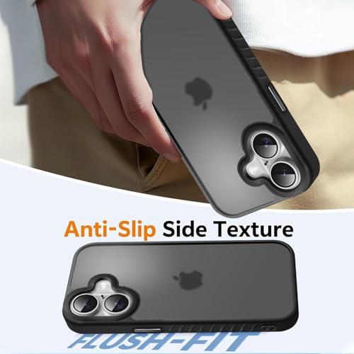 Image of KARWAN️ Shockproof Back Case Cover for iPhone 16 | Camera Protection Bump |Shockproof Back Case Cover for iPhone 16 - Black