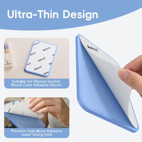 Image of LvShuLiangPin 3 Pcs Replacement Sticky Adhesive Pads for Silicone Suction Mount, 2.05 inch x 3.03 inch, Double-Sided Sticker Tape Compatible with Standard-Size Silicone Suction Phone Case Mount