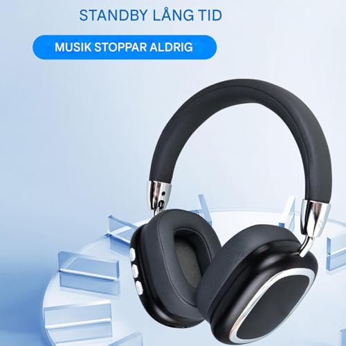 Auriculares inalámbricos con micrófono integrado para deportes y oficina en color negro 7