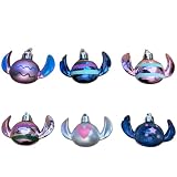 Primark Limited Lilo y Stitch Bolas de Navidad- Juego de 6 Bolas de Adorno, Multicolor, Talla única