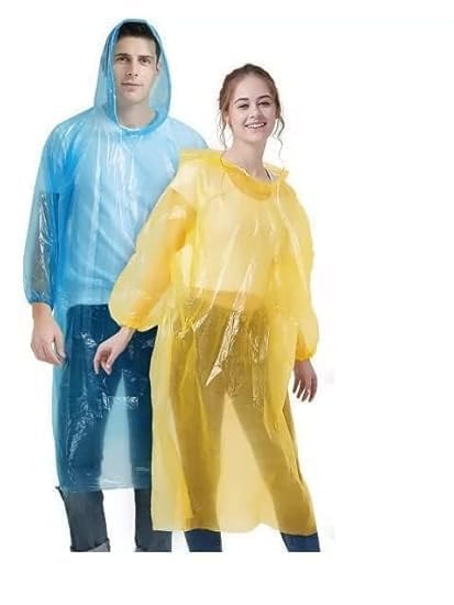 Pocket Size Disposable Raincoat for Men and Women for Travel Use Easy to Carry Rain Card | Pocket Emergency Waterproof Rain Poncho Rain Card Multicolour 12 pcs-image-43