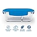 Bentgo® Glass Snack - Leak-Proof Bento-Style Snack Container with Airtight Lid and Divided 2-Compartment Design - 1.75 Cup Capacity for Meal Prepping, and Portion-Controlled Snacking (Blue)