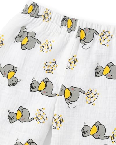 Image of Kuchipoo Boys 100% Muslin Organic Cotton Co-Ord Set | Printed Half Sleeve Shirt & Shorts | Soft Breathable Fabric | Casual Summer Wear | Boys Stylish Outfit